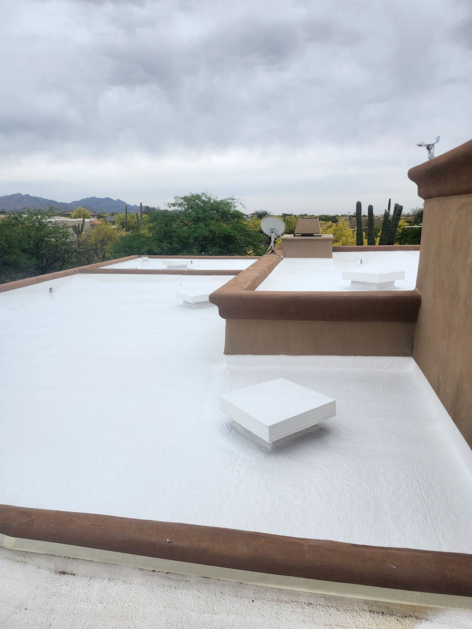 Durafoam Roofing foam roof installation in North Scottsdale.
